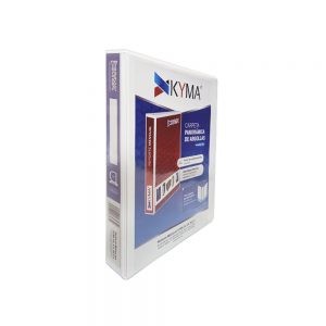 CARPETA KYMA CPKCBHD-100-BCA BLANCA TAMAÑO CARTA CON HERRAJE EN ”D” DE 1”