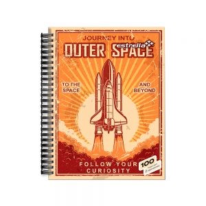 CUADERNO PROFESIONAL ESTRELLA DENIM 0556  CUADRO 7 MILIMETROS DOBLE ESPIRAL 100 HOJAS