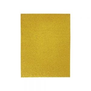 HOJA DE FOAMY CON DIAMANTINA PASCUA DORADO TAMAÑO CARTA