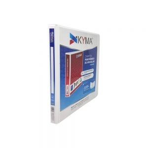 CARPETA KYMA CPKCBHO-050-BCO BLANCA TAMAÑO CARTA CON HERRAJE EN ”O” DE 1/2”