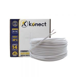 CABLE ELECTRICO CCA DUPLEX TIPO POT KONECT 14X100 METROS BLANCO