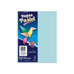HOJA DE PAPEL DIEM PASTEL PAQUETE CON 100 PIEZAS AZUL 07 TAMAÑO CARTA 75 GRAMOS