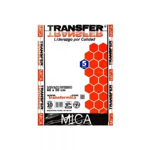 PLIEGO DE MICA ADHESIVA TRANSFER 5PTO 50 CENTIMETROS X 66 CENTIMETROS