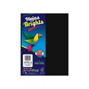 HOJA DE PAPEL DIEM BRIGHTS PAQUETE CON 100 PIEZAS NEGRO 18 TAMAÑO CARTA 75 GRAMOS
