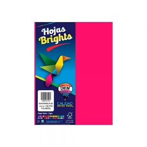 HOJA DE PAPEL DIEM BRIGHT PAQUETE CON 100 PIEZAS BUGAMBILIA 32 TAMAÑO CARTA
