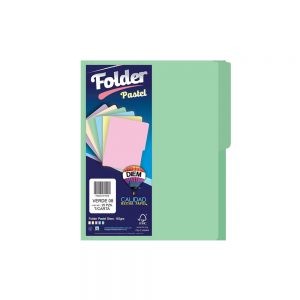 FOLDER TAMAÑO CARTA DIEM PASTEL VERDE 08 PAQUETE CON 25 PIEZAS