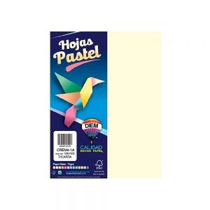 HOJA DE PAPEL DIEM PASTEL PAQUETE CON 100 PIEZAS CREMA 1A TAMAÑO CARTA