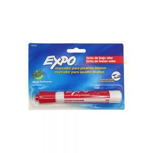 MARCADOR PARA PIZARRON EXPO LOW ODOR 1789874 ROJO EN BLISTER PUNTA CINCEL