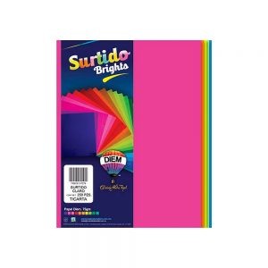 HOJA DE PAPEL DIEM BRIGHTS PAQUETE CON 100 PIEZAS VARIOS COLORES TAMAÑO CARTA 75 GRAMOS