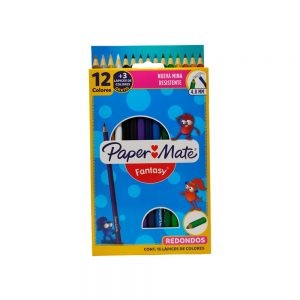 LAPIZ DE COLOR PAPER MATE FANTASY PAQUETE CON 15 PIEZAS VARIOS COLORES REDONDO