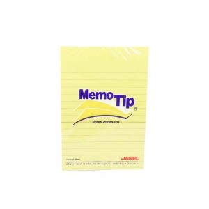 BLOCK DE NOTAS ADHESIVAS JANEL MEMOTIP 100 HOJAS 10.1 X 15.2 CENTIMETROS