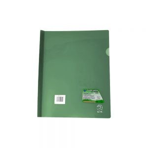 FOLDER TAMAÑO CARTA DE PLASTICO BARRILITO QC1V VERDE CON COSTILLA