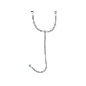 MANGUERA FLEXIBLE PARA LAVABO Y FREGADERO FOSET FTE-55V TRENZADO VINILO T-FLEX TUERCAS LATON/LATON