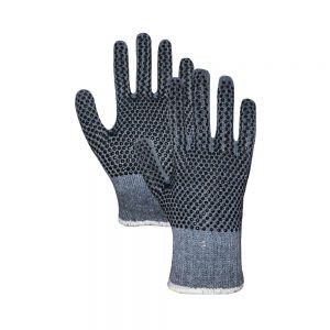 GUANTE TEJIDO DE ALGODON GISAKNIT GK-12M7 MULTICOLOR CON PUNTOS DE PVC PESO LIGERO