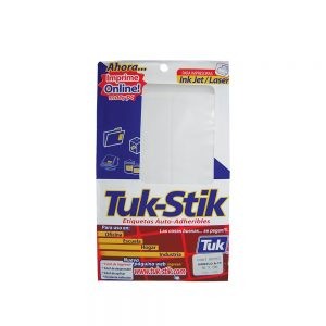 ETIQUETA ADHESIVA TUK STIK A19 BLANCO 50 X 100 MILIMETROS