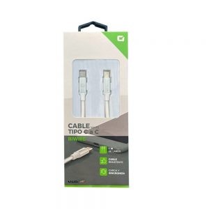 CABLE USB MOBIFREE MB-923705 BLANCO USB TIPO C 1 M