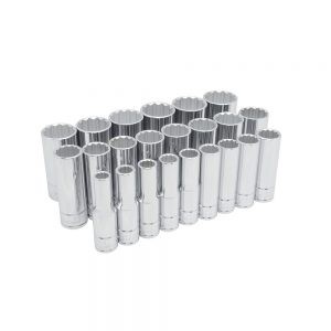 JUEGO DE DADOS LARGOS URREA 54201 CON 23 PIEZAS METRICOS 1/2”