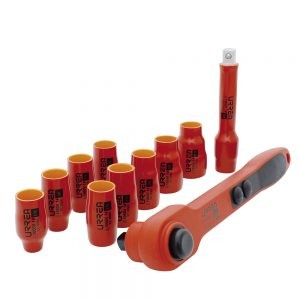 JUEGO DE DADOS URREA 5400MV CON 11 PIEZAS PARA 1000 VOLTS METRICOS DE 1/2”