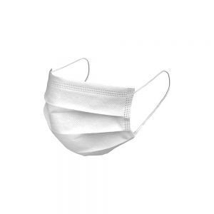 CUBREBOCA DESECHABLE 2 CAPAS LCP-2515-B PAQUETE CON 50 PIEZAS BLANCO SIN AJUSTE DE NARIZ