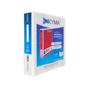 CARPETA KYMA CPKCBHO-200-BCO BLANCA TAMAÑO CARTA CON HERRAJE EN ”O” DE 2”