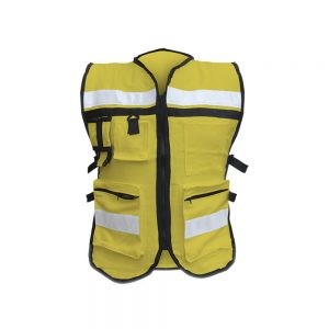 CHALECO DE SEGURIDAD MR SEGURIDAD SR1049-AMC AMARILLO DE ALGODON TIPO REPORTE UNITALLA